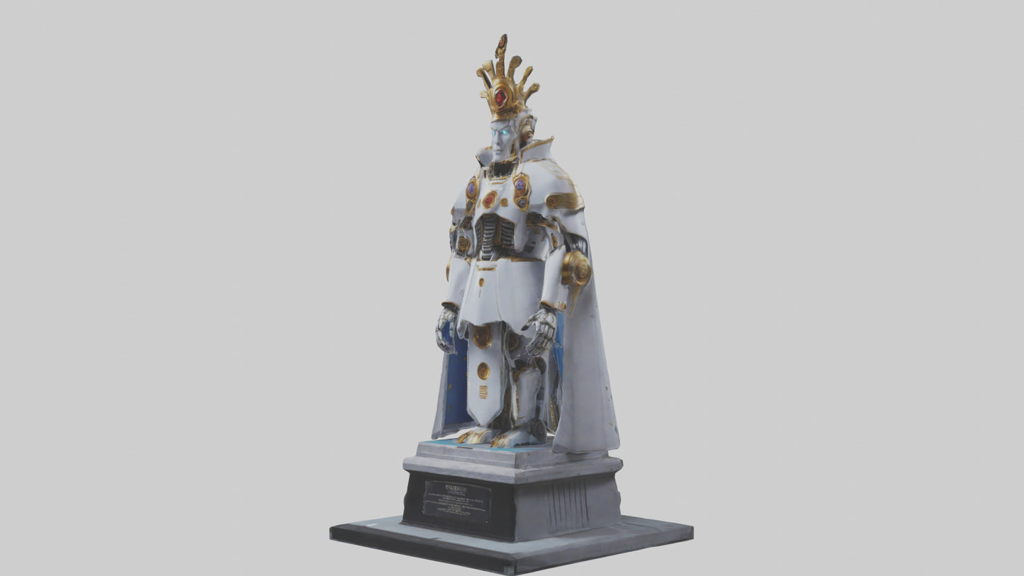 3D model Robot Emperor statue model VR / AR / low-poly