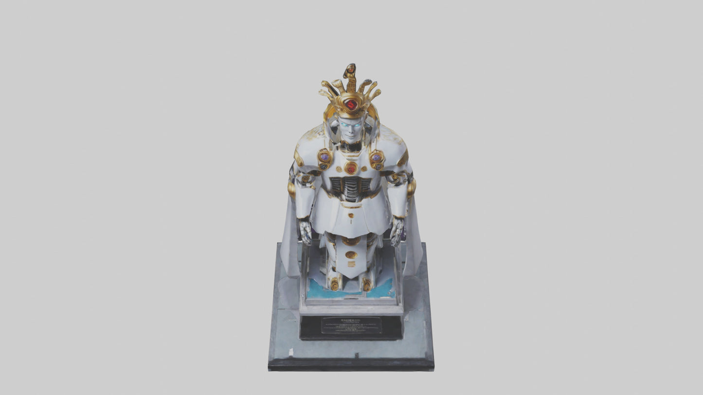 3D model Robot Emperor statue model VR / AR / low-poly