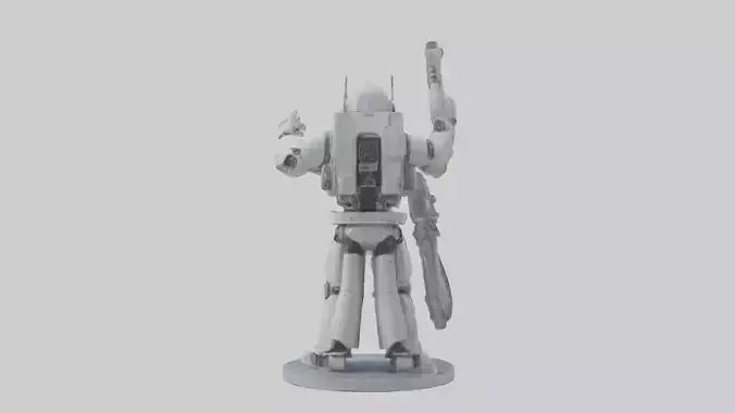 3D model Robot Engineer statue model VR / AR / low-poly
