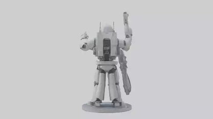 3D model Robot Engineer statue model VR / AR / low-poly