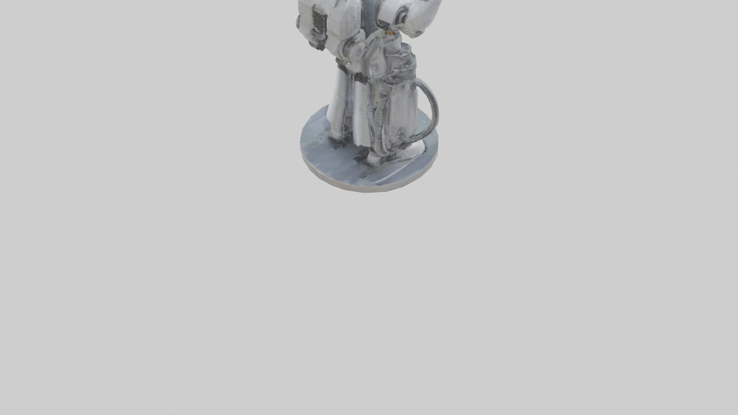 3D model Robot Engineer statue model VR / AR / low-poly