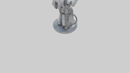 3D model Robot Engineer statue model VR / AR / low-poly
