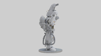 3D model Robot Engineer statue model VR / AR / low-poly