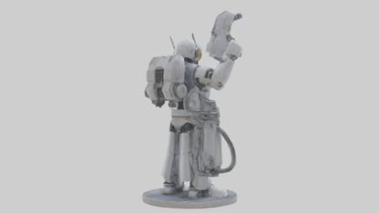 3D model Robot Engineer statue model VR / AR / low-poly
