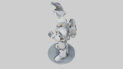 3D model Robot Engineer statue model VR / AR / low-poly