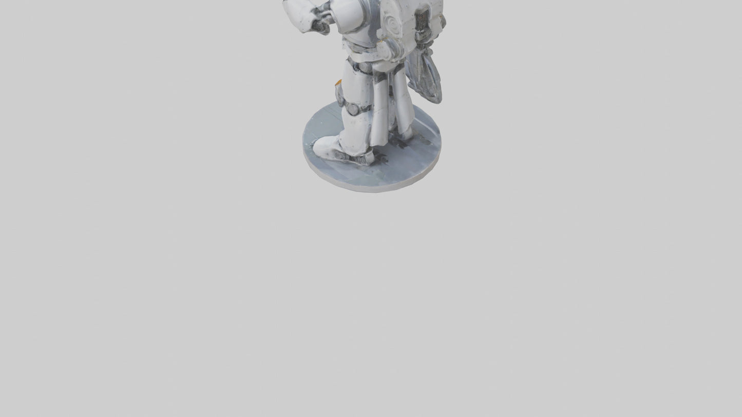 3D model Robot Engineer statue model VR / AR / low-poly