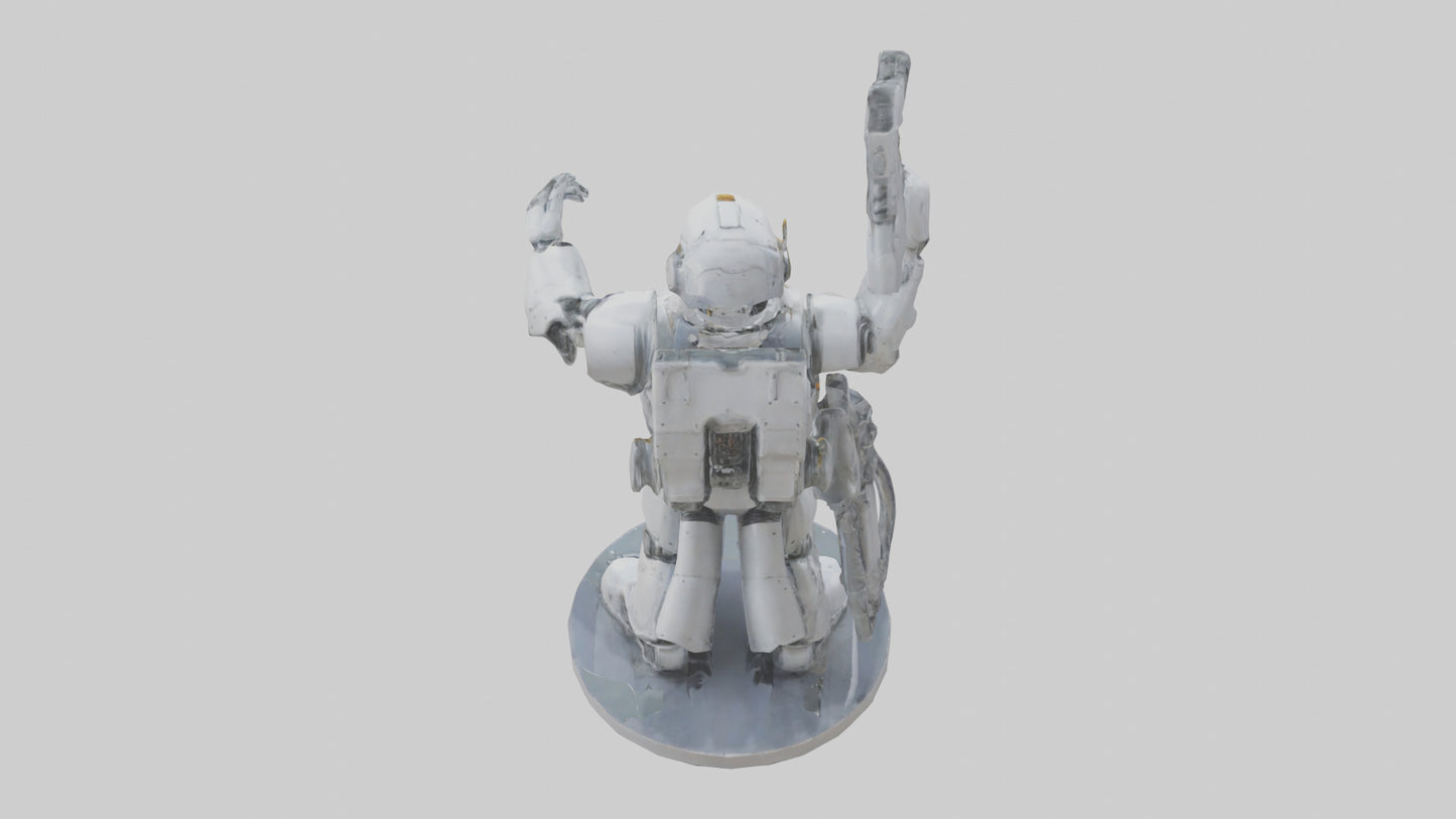 3D model Robot Engineer statue model VR / AR / low-poly