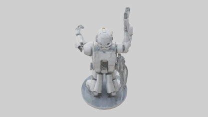 3D model Robot Engineer statue model VR / AR / low-poly