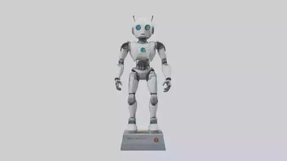Robot Scout statue model VR / AR / low-poly