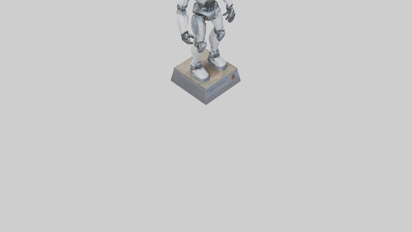 Robot Scout statue model VR / AR / low-poly
