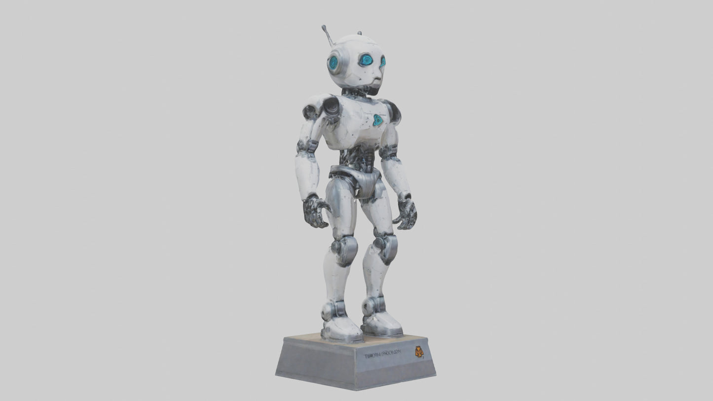 Robot Scout statue model VR / AR / low-poly