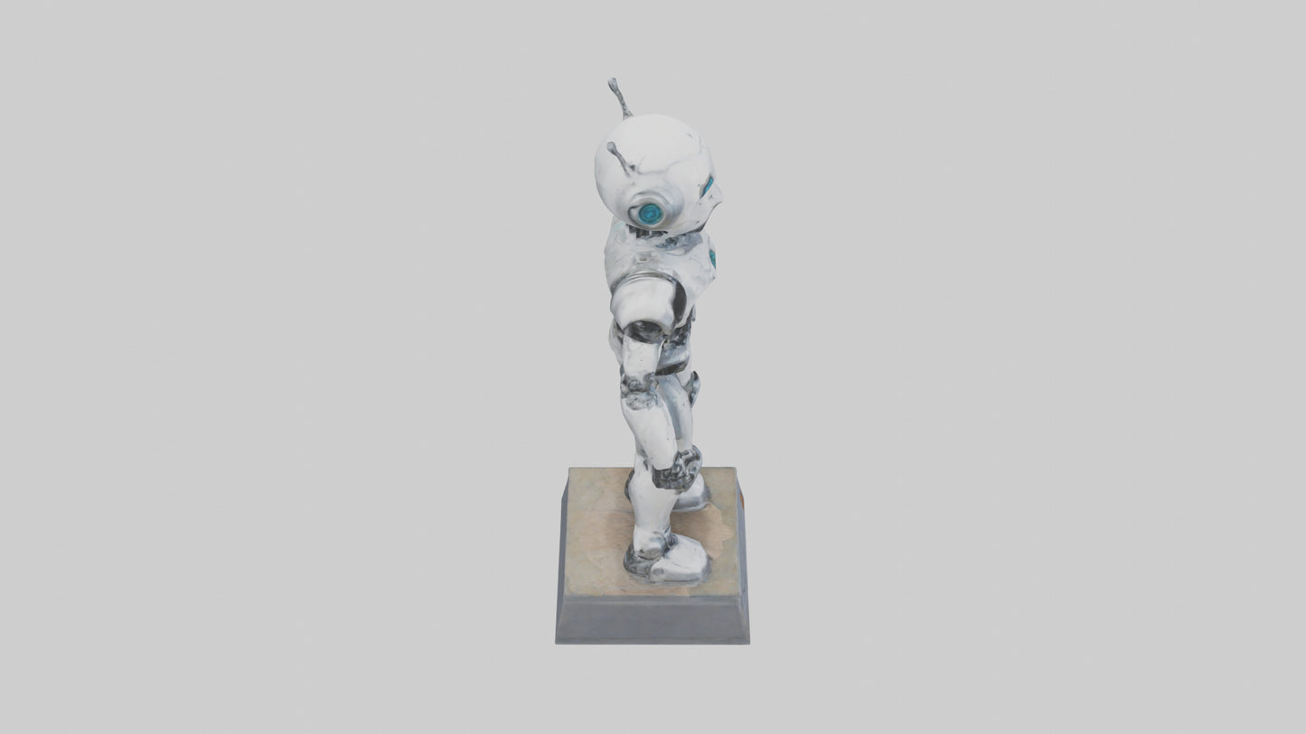 Robot Scout statue model VR / AR / low-poly