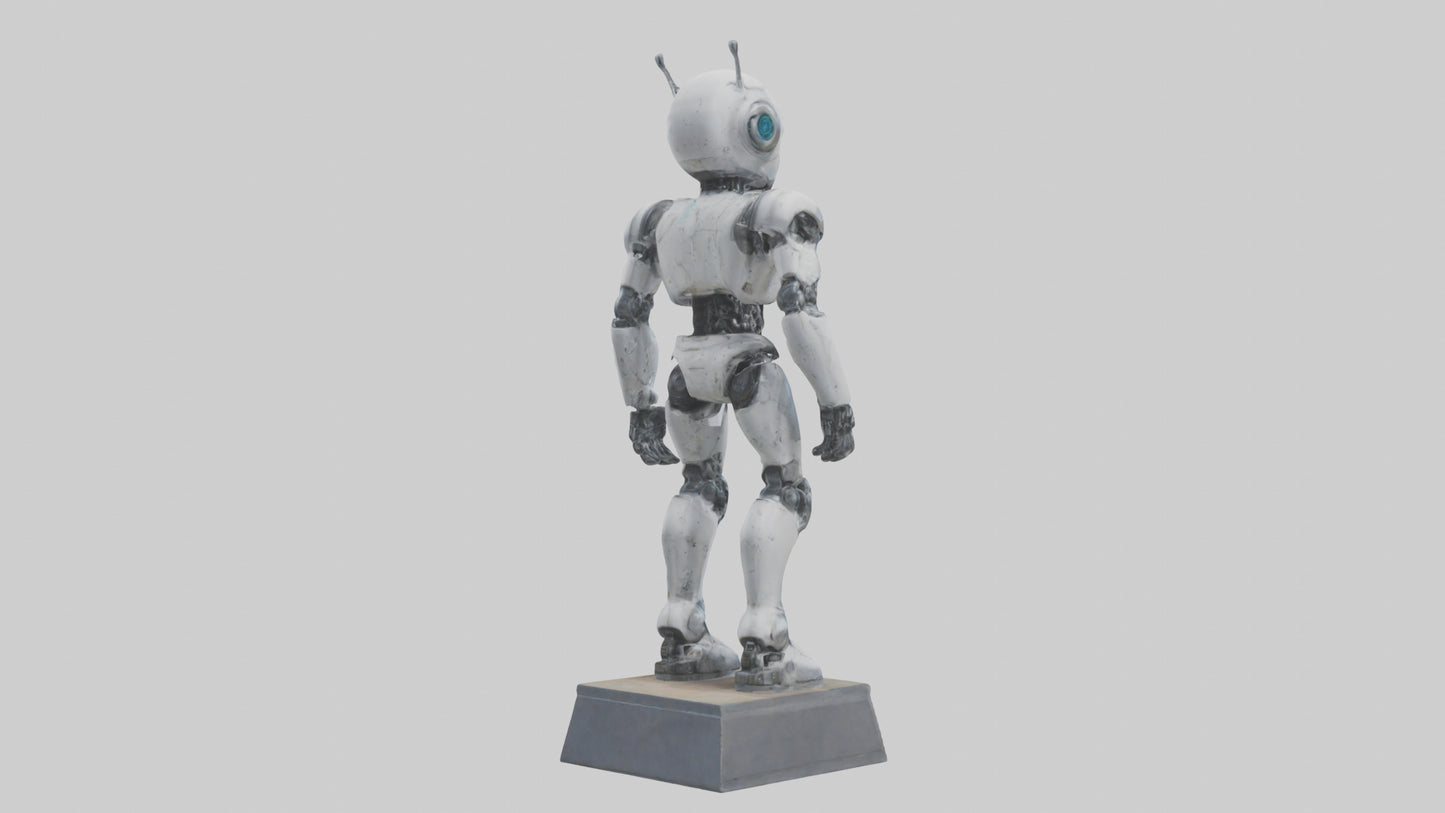 Robot Scout statue model VR / AR / low-poly