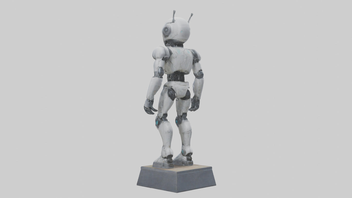 Robot Scout statue model VR / AR / low-poly
