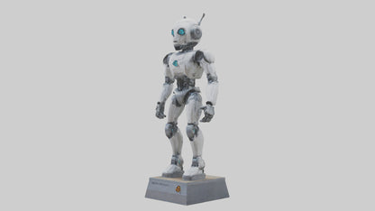 Robot Scout statue model VR / AR / low-poly