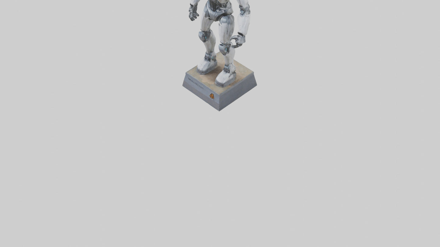 Robot Scout statue model VR / AR / low-poly