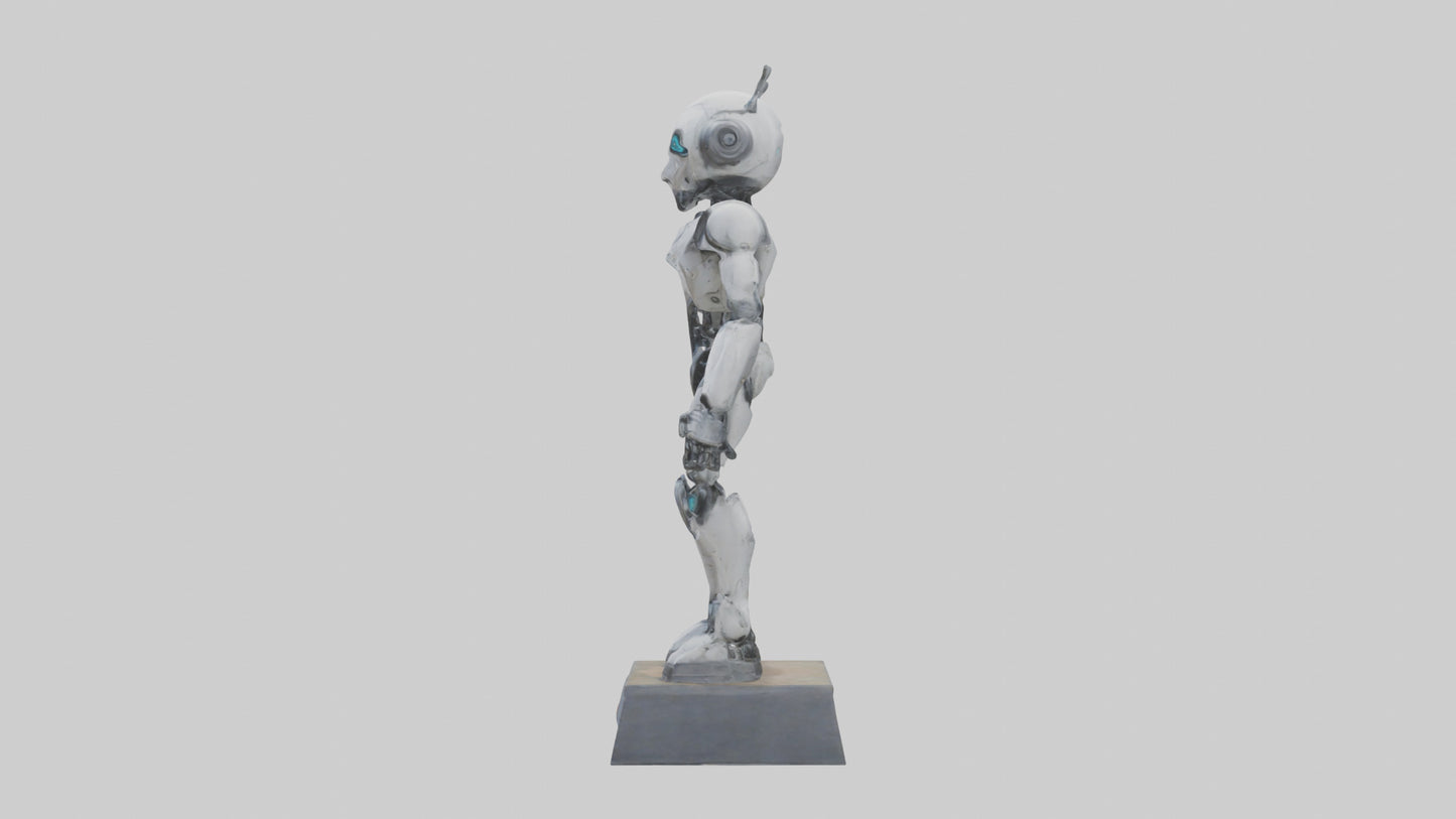 Robot Scout statue model VR / AR / low-poly