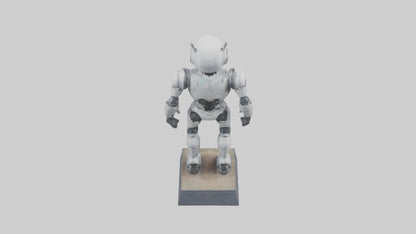 Robot Scout statue model VR / AR / low-poly