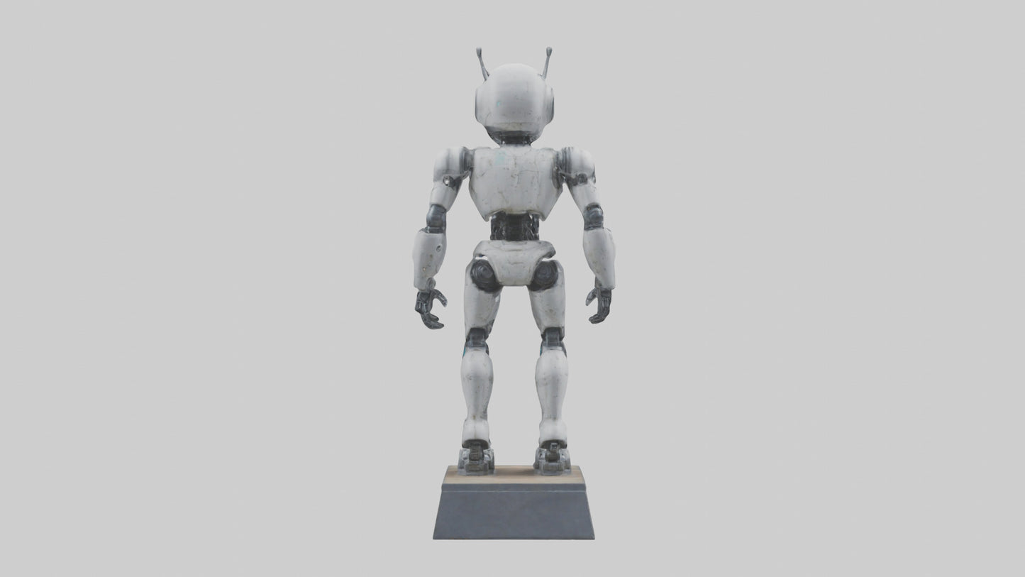 Robot Scout statue model VR / AR / low-poly