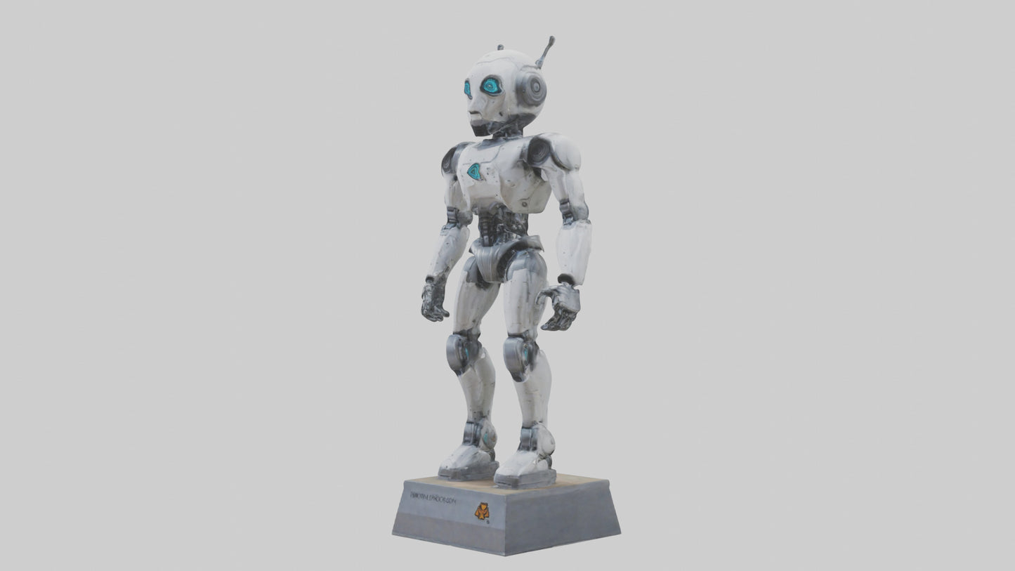Robot Scout statue model VR / AR / low-poly