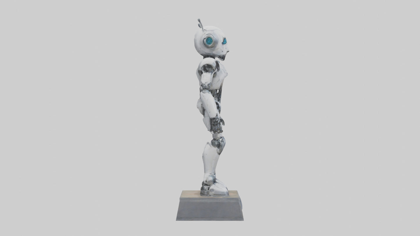 Robot Scout statue model VR / AR / low-poly