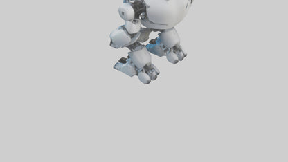 3D model Robot version of a bear model VR / AR / low-poly