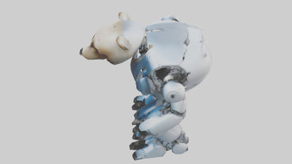 3D model Robot version of a bear model VR / AR / low-poly