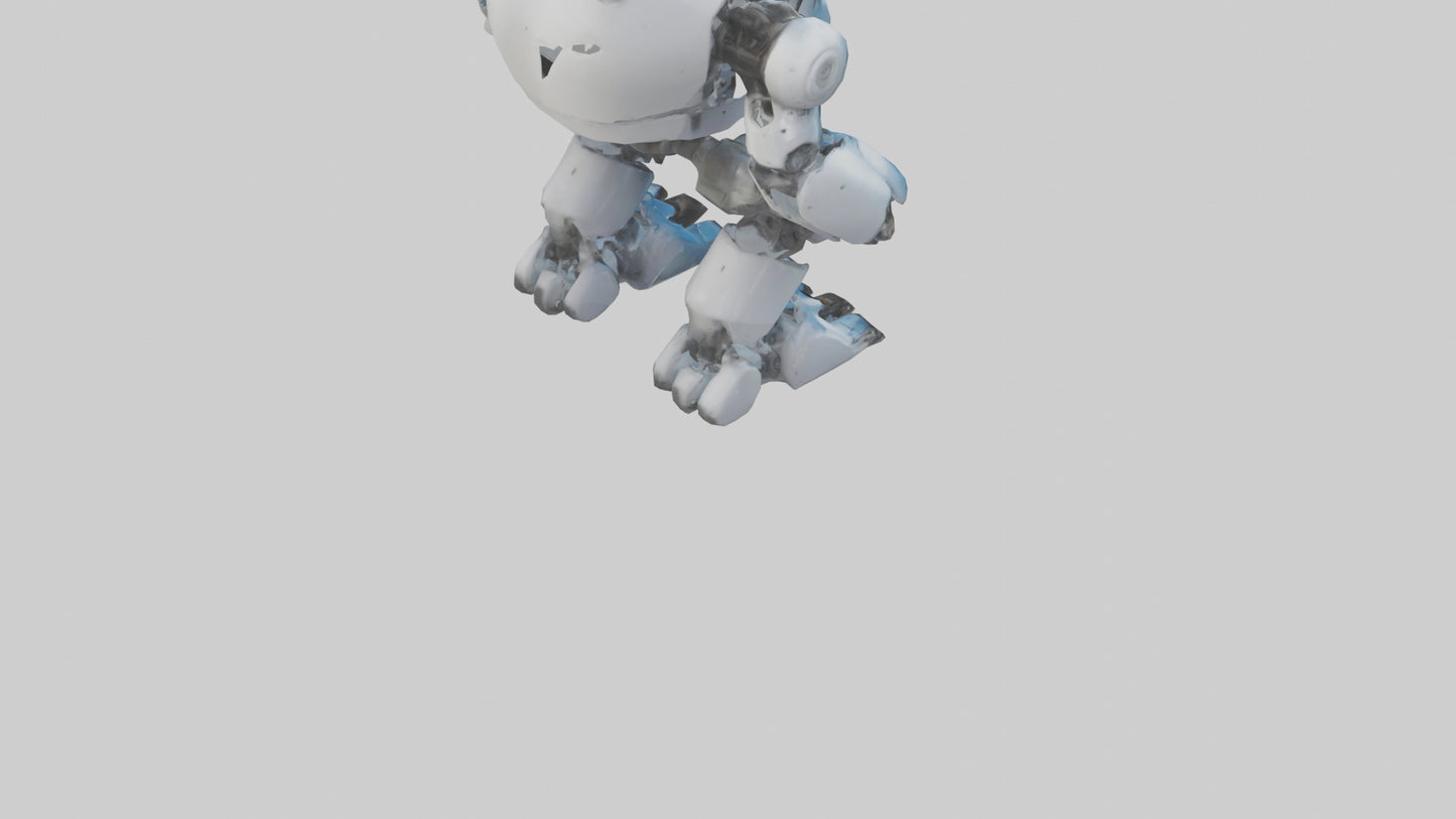 3D model Robot version of a bear model VR / AR / low-poly
