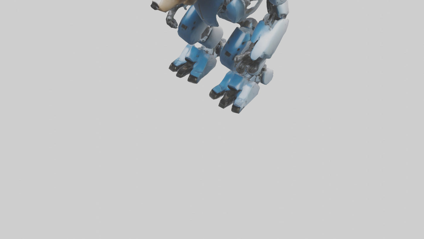 3D model Robot version of a bear model VR / AR / low-poly