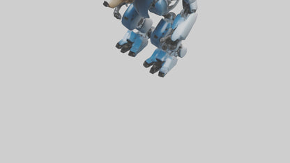 3D model Robot version of a bear model VR / AR / low-poly