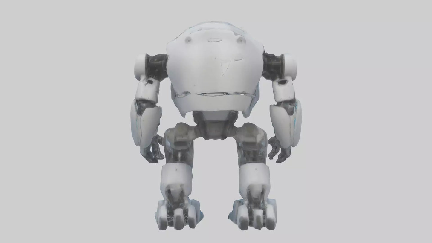 3D model Robot version of a bear model VR / AR / low-poly