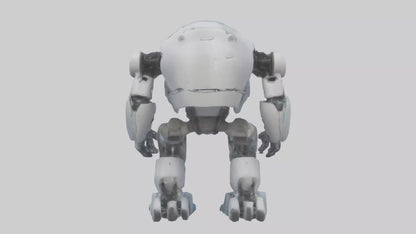 3D model Robot version of a bear model VR / AR / low-poly
