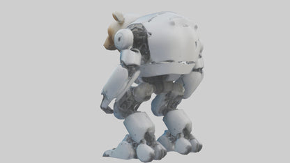 3D model Robot version of a bear model VR / AR / low-poly