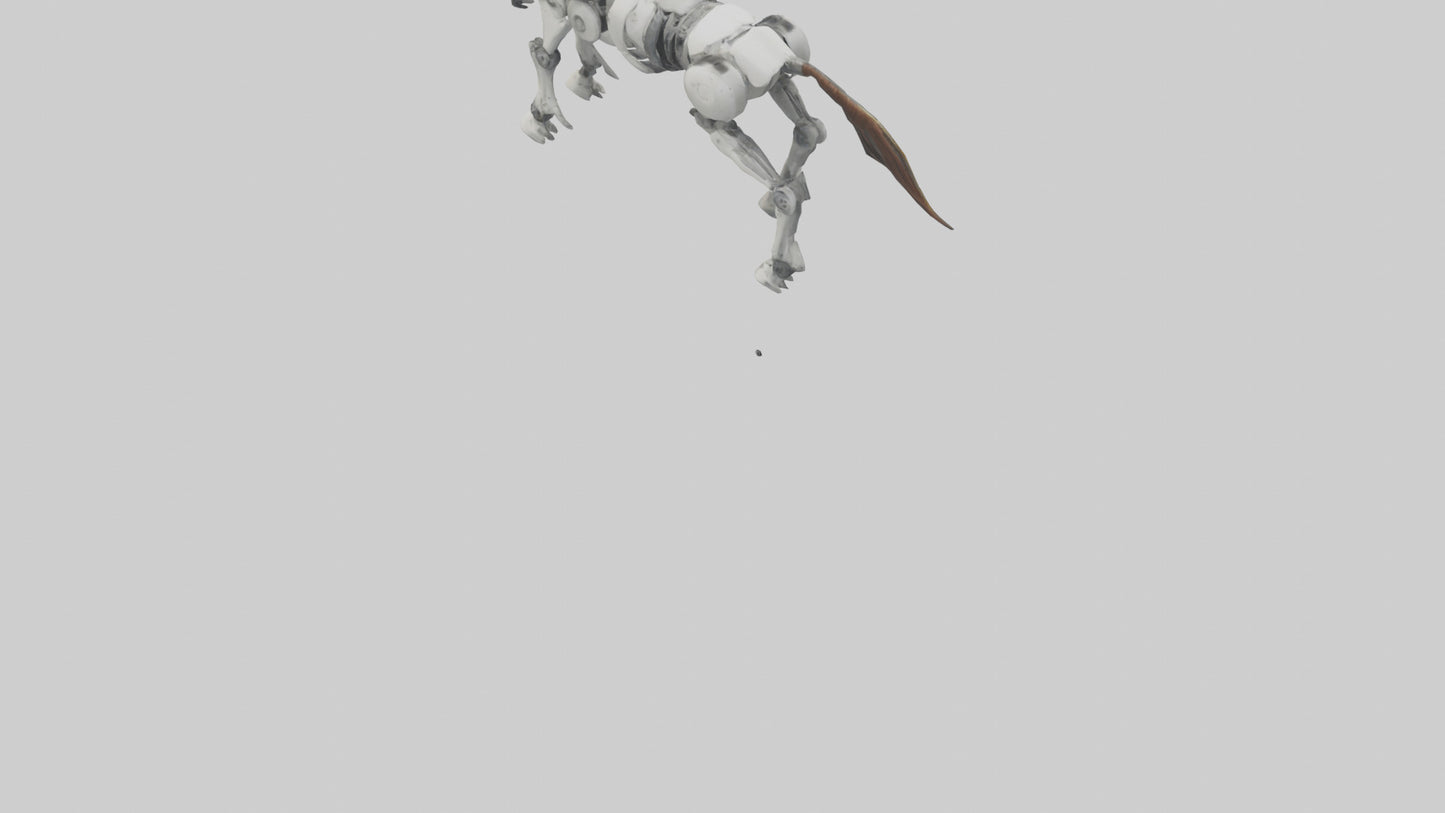 3D model Robot version of a centaur model VR / AR / low-poly