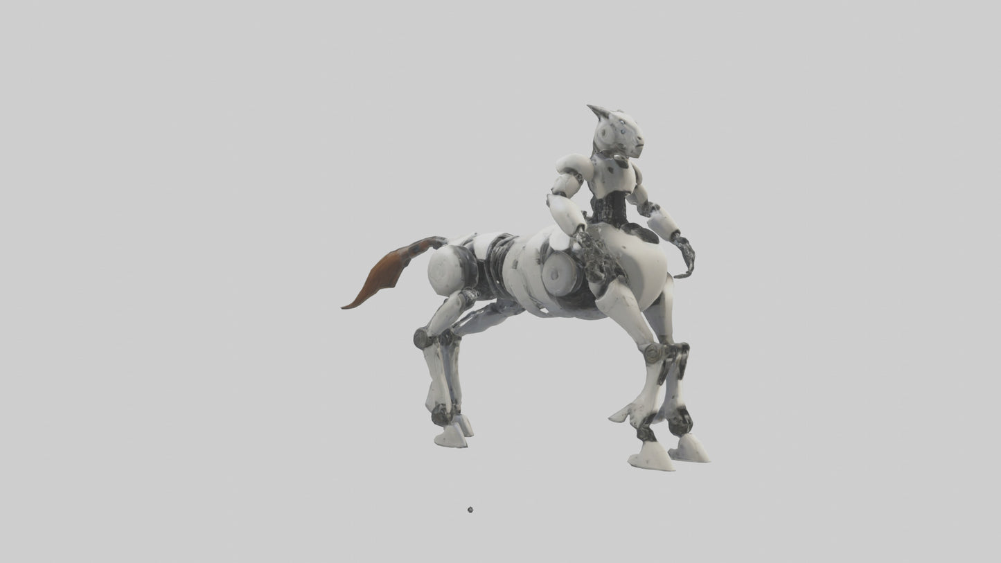 3D model Robot version of a centaur model VR / AR / low-poly