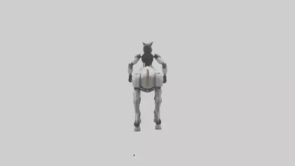 3D model Robot version of a centaur model VR / AR / low-poly
