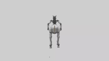 3D model Robot version of a centaur model VR / AR / low-poly