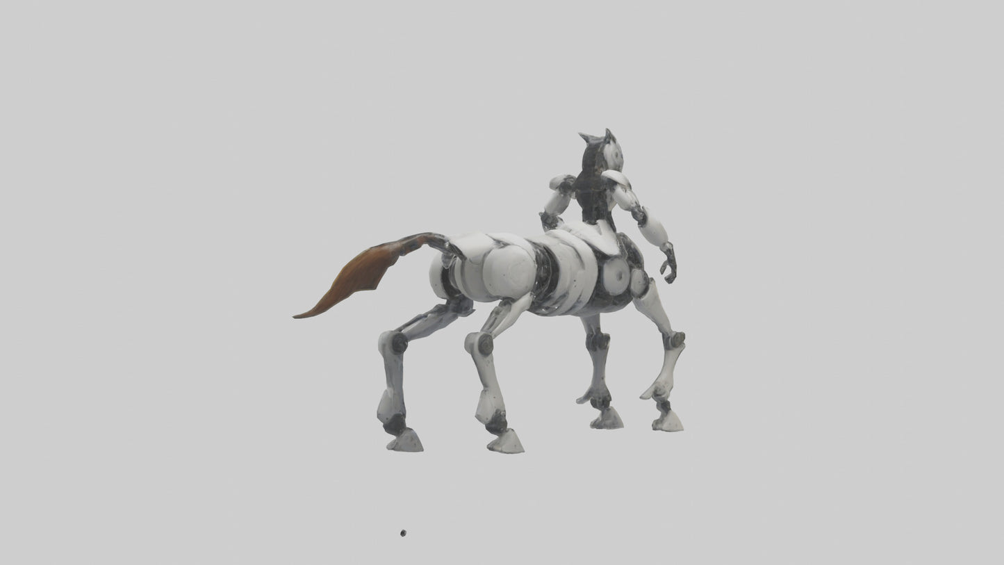 3D model Robot version of a centaur model VR / AR / low-poly