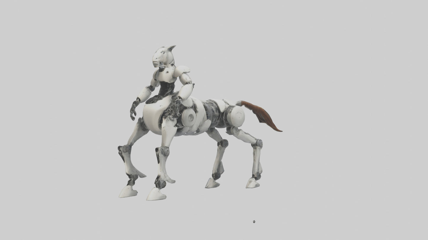 3D model Robot version of a centaur model VR / AR / low-poly