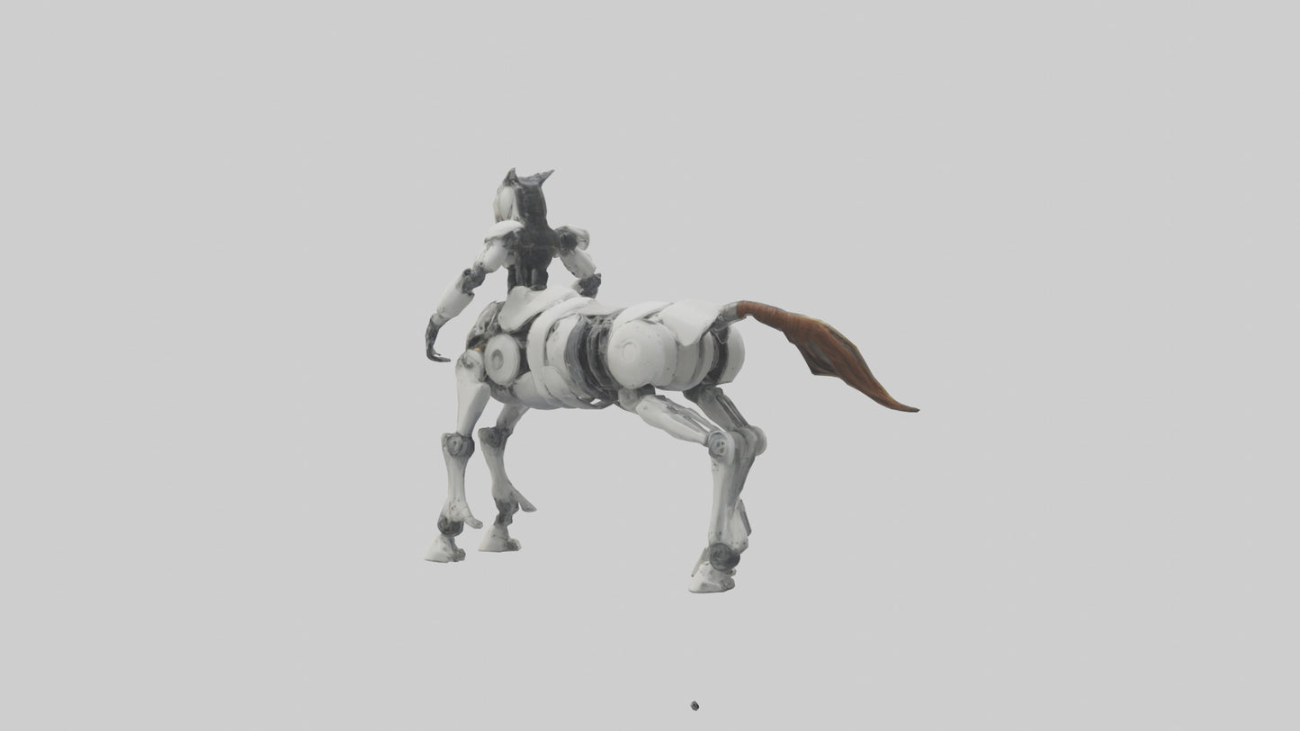 3D model Robot version of a centaur model VR / AR / low-poly