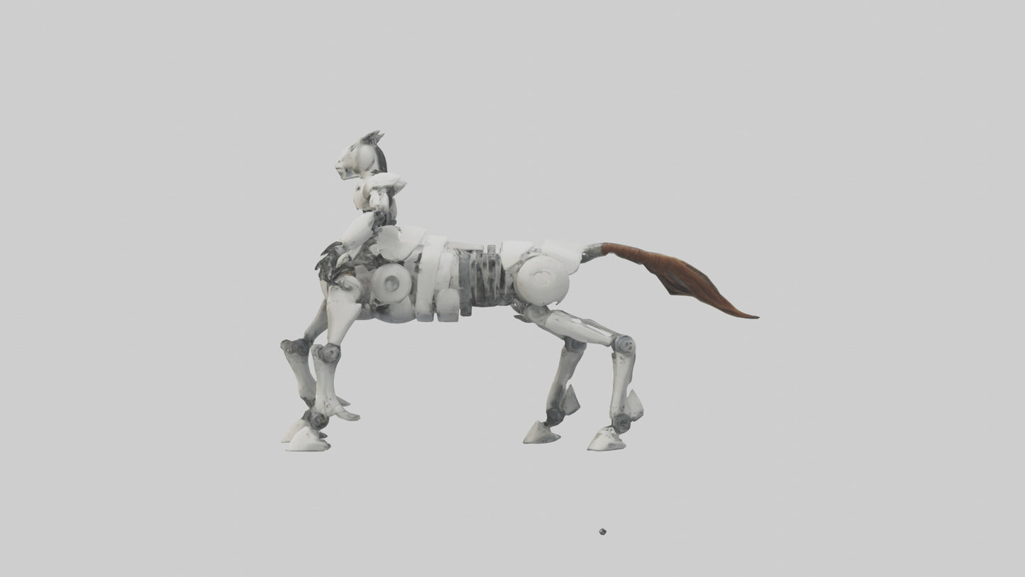 3D model Robot version of a centaur model VR / AR / low-poly