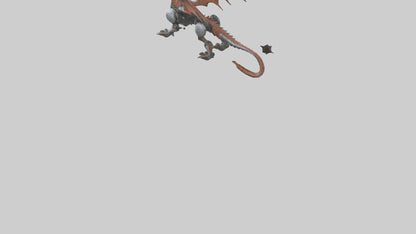 3D model Robot version of a dragon model VR / AR / low-poly