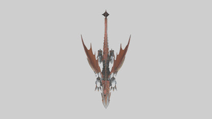 3D model Robot version of a dragon model VR / AR / low-poly