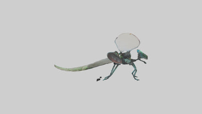 3D model Robot version of a dragonfly model VR / AR / low-poly