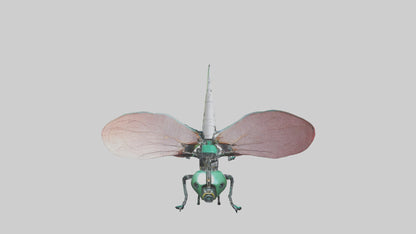 3D model Robot version of a dragonfly model VR / AR / low-poly