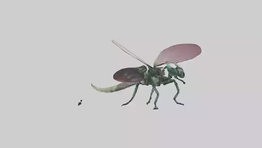 3D model Robot version of a dragonfly model VR / AR / low-poly