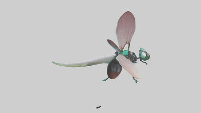 3D model Robot version of a dragonfly model VR / AR / low-poly