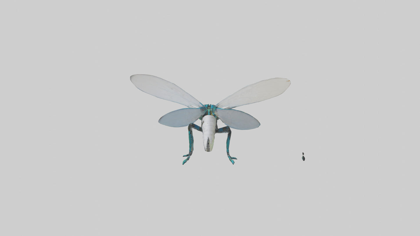 3D model Robot version of a dragonfly model VR / AR / low-poly