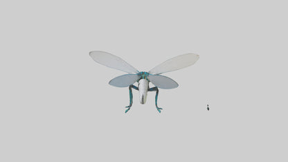 3D model Robot version of a dragonfly model VR / AR / low-poly