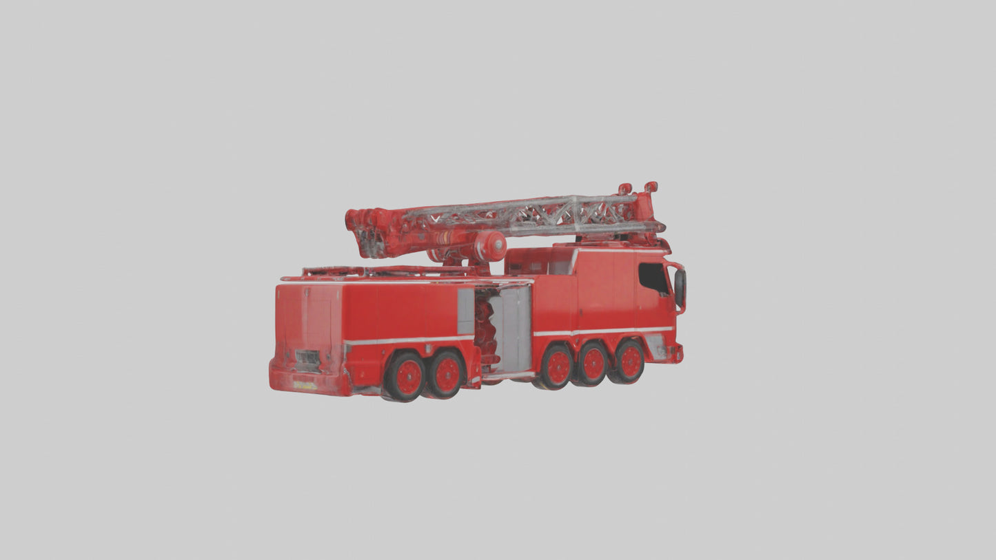 3D model Robot version of a fire truck model VR / AR / low-poly